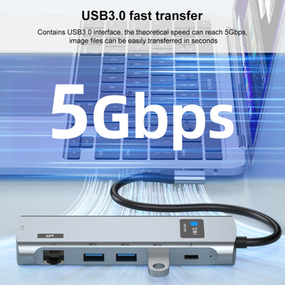 Z261 12 in 1 Elbow USB-C/Type-C to USB MST Smart Docking Station HUB Adapter, Z261