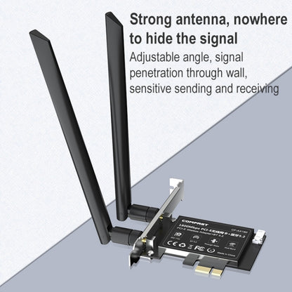 COMFAST CF-AX180 1800Mbps PCI-E Bluetooth 5.2 Dual Frequency Gaming WiFi 6 Wireless Network Card without Heat Sink, CF-AX180