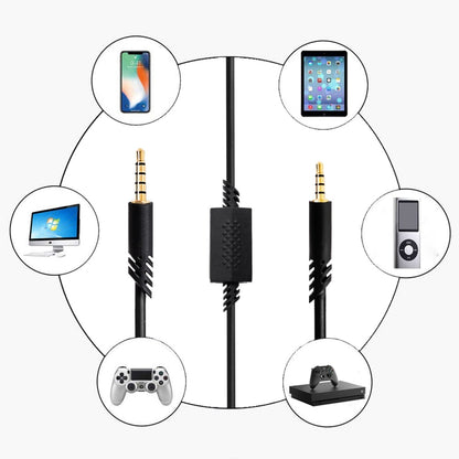 ZS0179 Gaming Headphone Audio Cable for Logitech ASTRO A10 A40, PS4, Cable Length: 2m