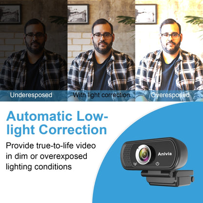 W5 HD 1080P USB Fixed Focus Camera With Mic, W5