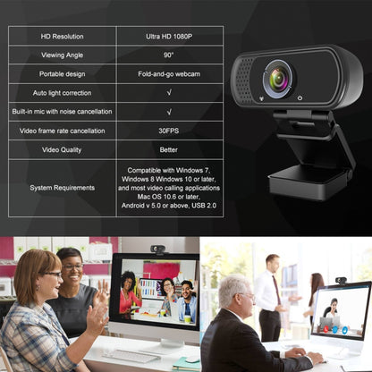 W5 HD 1080P USB Fixed Focus Camera With Mic, W5