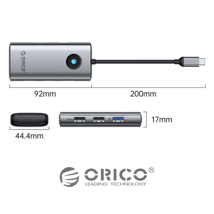 ORICO PW11-6P Type-C / USB-C 6-in-1 5Gbps Multifunction Docking Station, PW11-6P