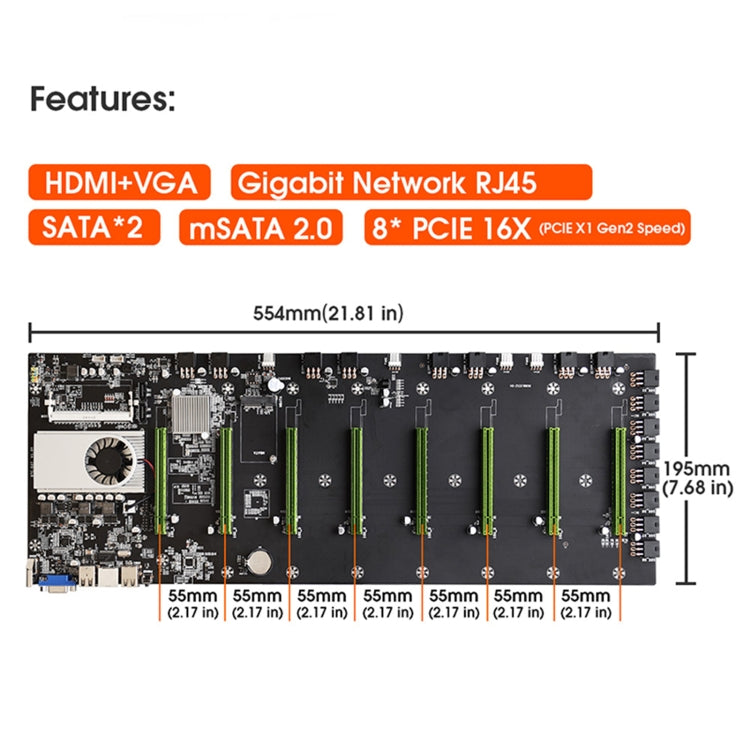 BTC-D37 System Configuration Professional Mining Motherboard
