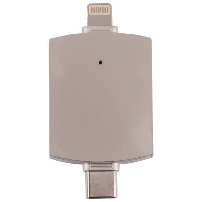 4 in 1 8 Pin + USB-C / Type-C Male to USB 3.0 + USB Female OTG Card Reader