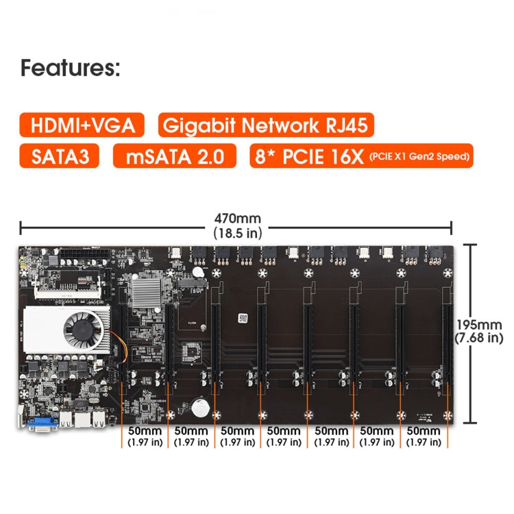 BTC-T37 Professional Mining Motherboard, Motherboard