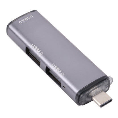 3 Ports USB 2.0 x 2 + USB 3.0 to USB-C / Type-C HUB Adapter, USB2.0x2+USB3.0 to Type-C