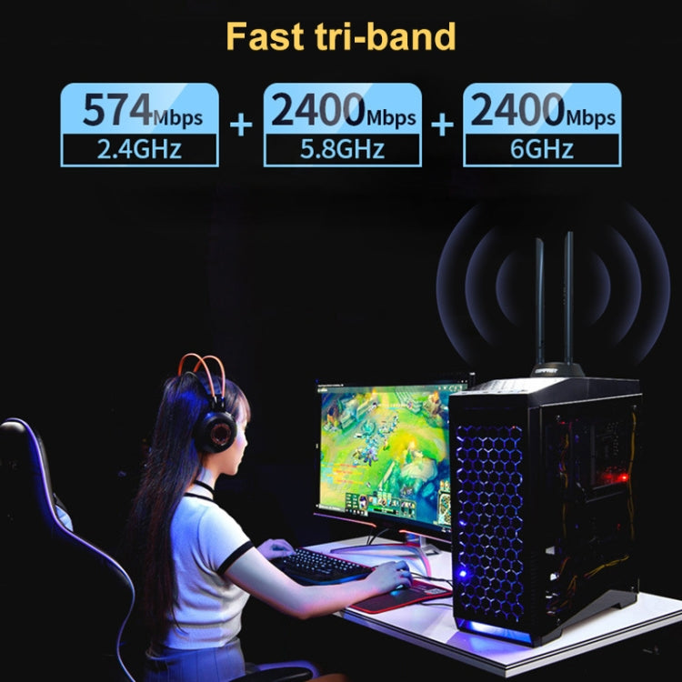 COMFAST AX200 Plus+ 5374Mbps WiFi6 PCIE High Speed Wireless Network Card, AX200 Plus+