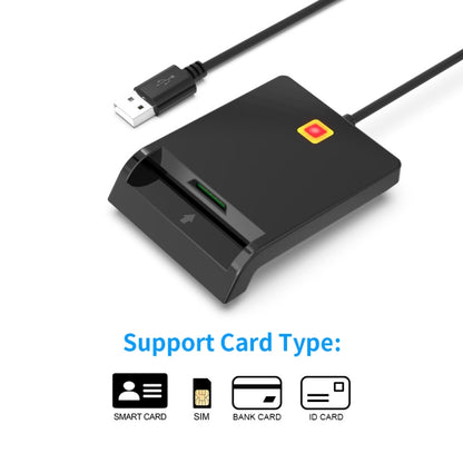 Rcoketek CR301 USB Plug Smart CAC Card Reader USB 2.0 Bank Card SIM Card Tax Reader, USB