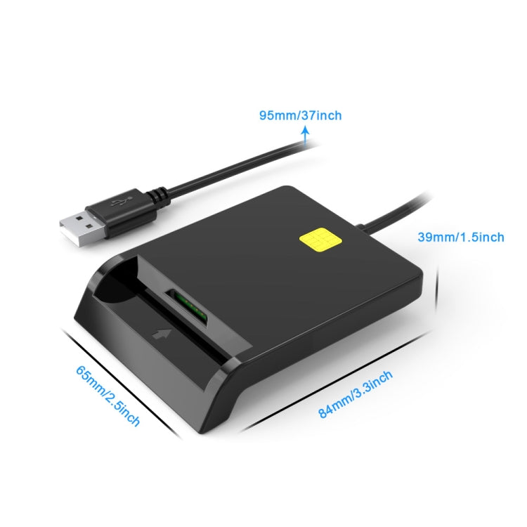 Rcoketek CR301 USB Plug Smart CAC Card Reader USB 2.0 Bank Card SIM Card Tax Reader, USB