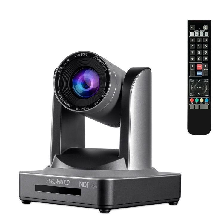 FEELWORLD NDI20X Simultaneous 20X Optical Zoom Live Streaming PTZ Camera, EU and US Plug, NDI20X