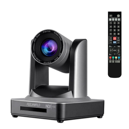 FEELWORLD NDI20X Simultaneous 20X Optical Zoom Live Streaming PTZ Camera, EU and US Plug, NDI20X