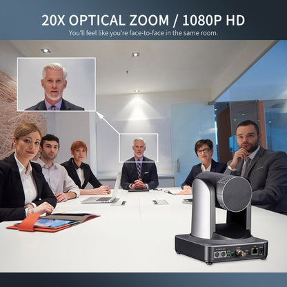 FEELWORLD NDI20X Simultaneous 20X Optical Zoom Live Streaming PTZ Camera, EU and US Plug, NDI20X