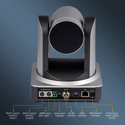 FEELWORLD NDI20X Simultaneous 20X Optical Zoom Live Streaming PTZ Camera, EU and US Plug, NDI20X