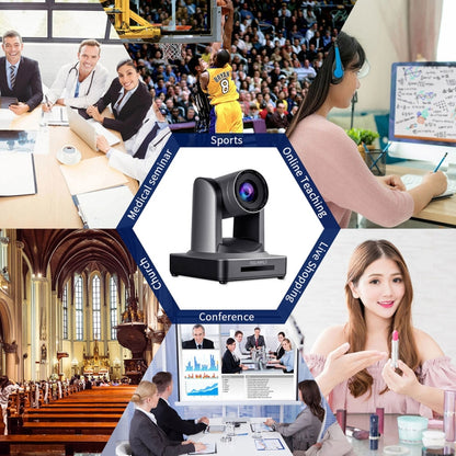 FEELWORLD NDI20X Simultaneous 20X Optical Zoom Live Streaming PTZ Camera, EU and US Plug, NDI20X