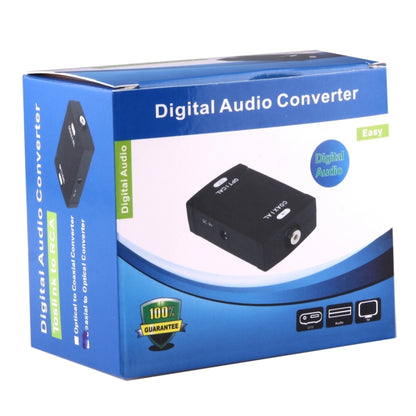 Optical Toslink Input to Coaxial RCA Output Digital Audio Converter Adapter, Optical Toslink Input