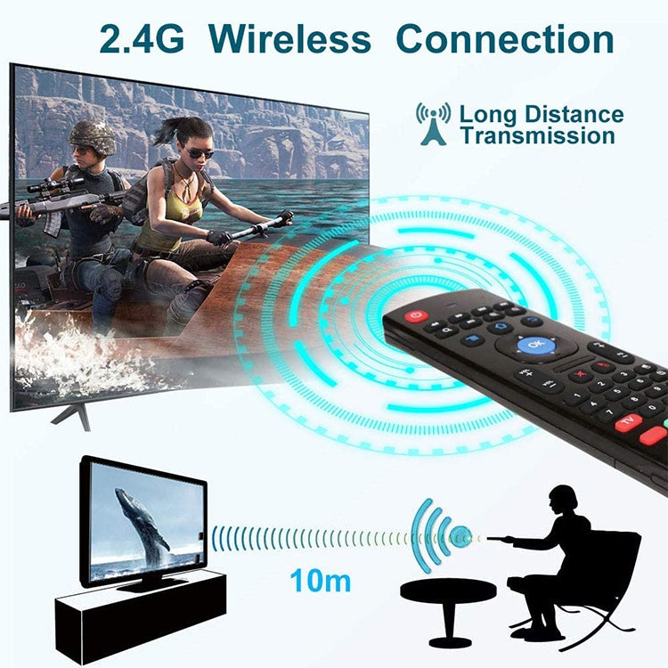 MX3-L Voice without Backlit 2.4GHz Fly Air Mouse Wireless Keyboard Remote Control, Voice without Backlit