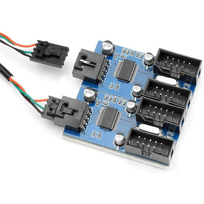 Rocketek HC427 9 Pin USB2.0 HUB Adapter One-to-Four Splitter Circuit Board, One-to-Four