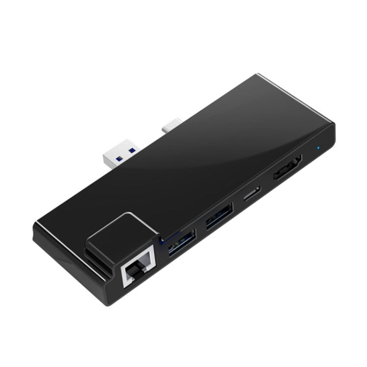 Rocketek SH869 100M RJ45 + HDMI + USB 3.0 x 2 + Type-C x 2 HUB Adapter, SH869