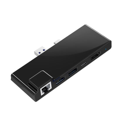 Rocketek SH869 100M RJ45 + HDMI + USB 3.0 x 2 + Type-C x 2 HUB Adapter, SH869