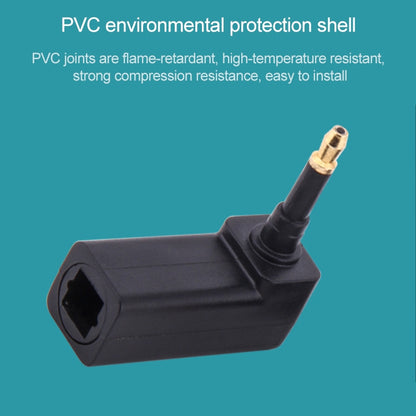 EMK 90 Degree Male to Female Conversion Head Optical Fiber Adapter Audio Adapter, 90 Degree Male to Female