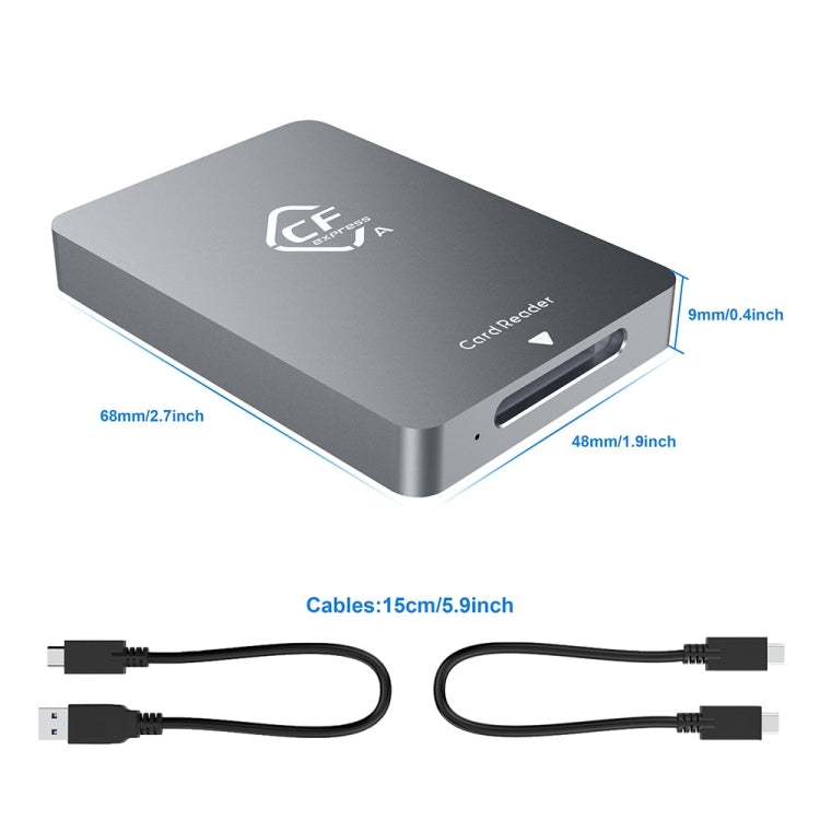 Rocketek CR325 USB3.1 Gen2 CFexpress Type B Card Reader, CFexpress Type A
