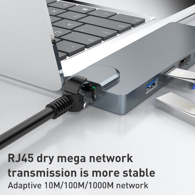 Rocketek SHL731 8 in 1 60W PD / RJ45 / 4K HDMI / USB 3.0 HUB Adapter for Surface Pro 3 / 4 / GO, For Surface Pro 3 / 4 / GO