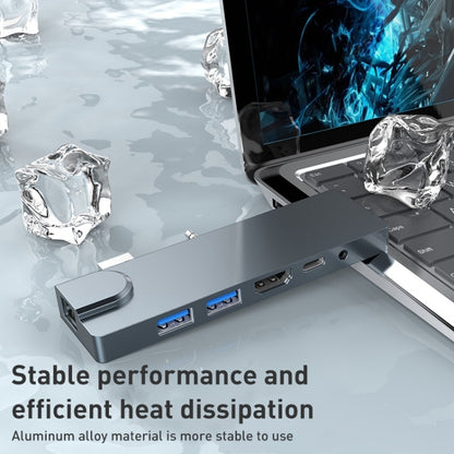 Rocketek SHL731 8 in 1 60W PD / RJ45 / 4K HDMI / USB 3.0 HUB Adapter for Surface Pro 3 / 4 / GO, For Surface Pro 3 / 4 / GO