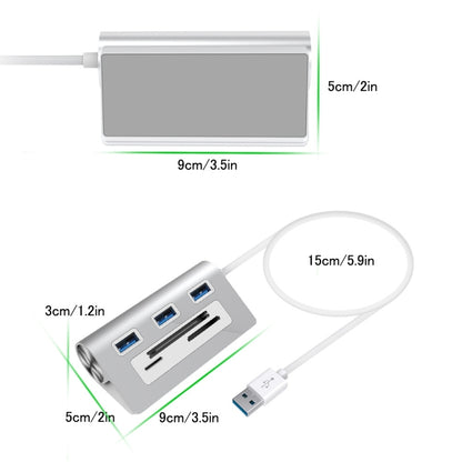 Rocketek HC423 USB3.0 x 3 + SD / TF / CF Card Reader HUB Adapter