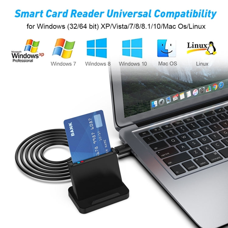 Rocketek SCR816 USB2.0 CAC / SIM / IC / ATM Smart Card Reader