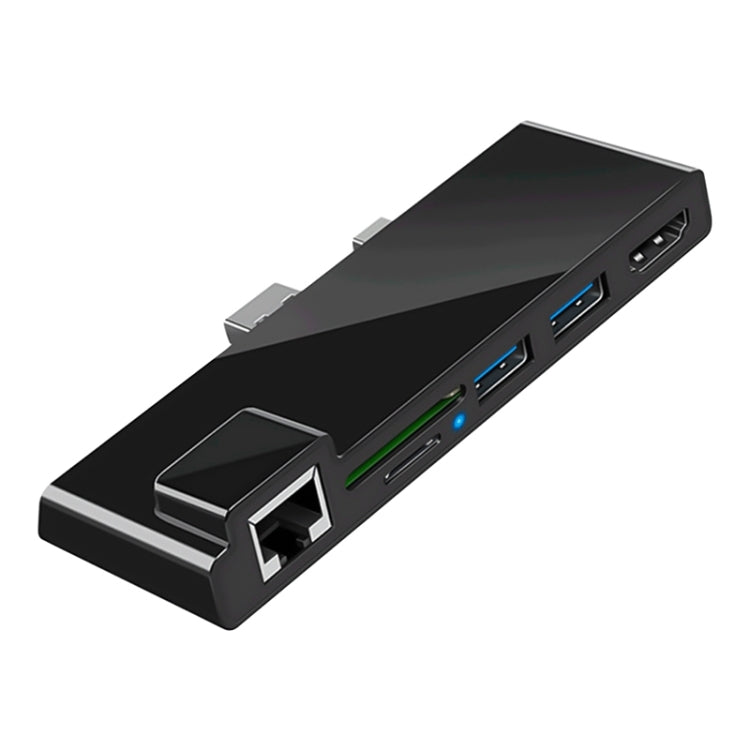 Rocketek SH768 6 in 1 RJ45 / USB 3.0 / HDMI / SD / TF HUB Adapter for Surface Pro 4, For Surface Pro 4 with RJ45