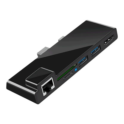 Rocketek SH768 6 in 1 RJ45 / USB 3.0 / HDMI / SD / TF HUB Adapter for Surface Pro 4, For Surface Pro 4 with RJ45