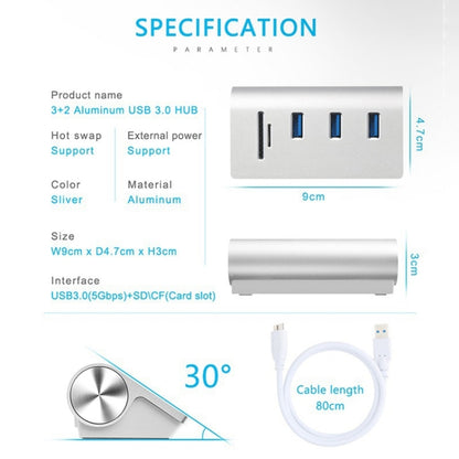 Rocketek HUB-3PC2 High Speed USB 3.0 Splitter HUB Adapter