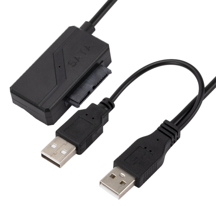 SATA to USB 2.0 Adatper Cable Optical Drive Cable with Power Supply, with Power Supply