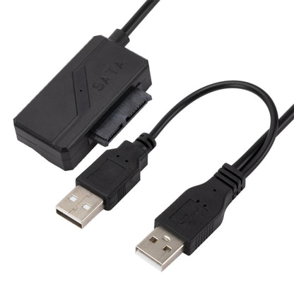 SATA to USB 2.0 Adatper Cable Optical Drive Cable with Power Supply, with Power Supply