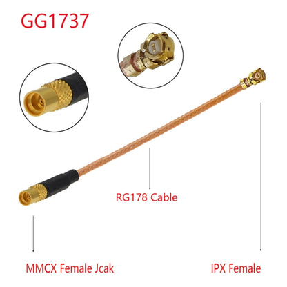 IPX Female to GG1737 MMCX Female RG178 Adapter Cable, Length: 15cm, IPX to GG1737 MMCX Female