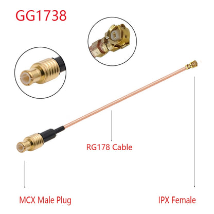IPX Female to GG17378 MCX Female RG178 Adapter Cable, Length: 15cm, IPX to GG1738 MMCX Female