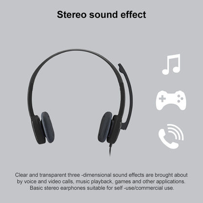 Logitech H151 Wired Headphone Single 3.5mm Earphone Gaming Headset Stereo with MIC, H151