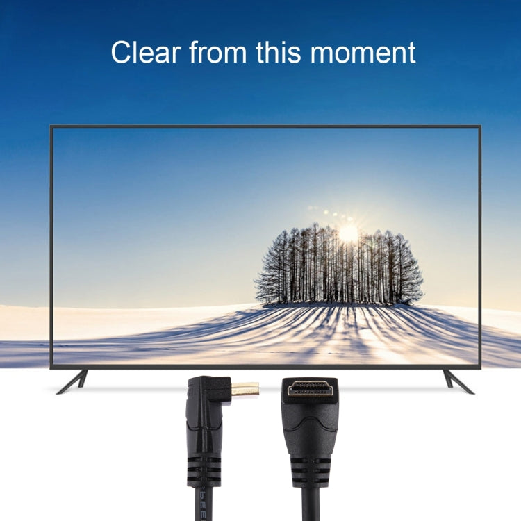 60cm 4K x 2K HDMI 2.0 Version High Speed 270 Degree Right Angle HDMI Male to 270 Degree Right Angle HDMI Male Cable with Ethernet, Right Angle, Length: 60cm
