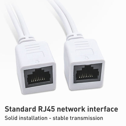RJ45 POE Injector and Splitter Cable with 2.1x 5.5mm Male DC Jack, 2.1x 5.5mm Male