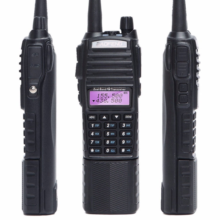 BaoFeng UV-82T Tri-Band Two-Way Radio Dual Antenna Handheld Walkie Talkie, EU Plug, UV-82T