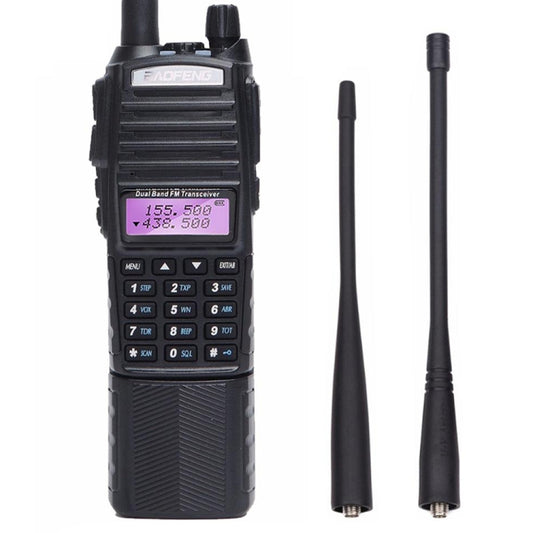 BaoFeng UV-82T Tri-Band Two-Way Radio Dual Antenna Handheld Walkie Talkie, EU Plug, UV-82T