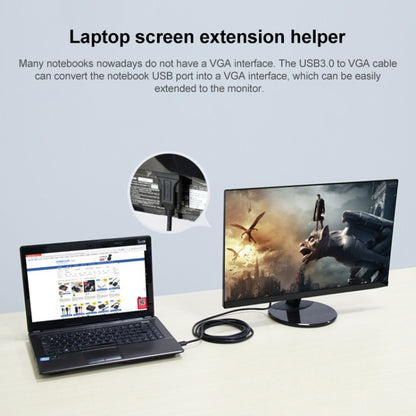 1.8m USB3.0 to VGA Converter Extension Cable, USB3.0 (1.8m)