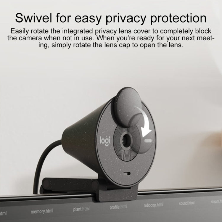 Logitech Brio 300 2MP 1080P Full HD IP Camera with Noise Reduction Microphone