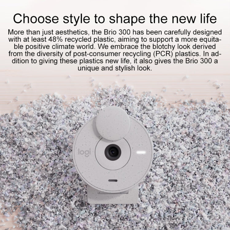 Logitech Brio 300 2MP 1080P Full HD IP Camera with Noise Reduction Microphone
