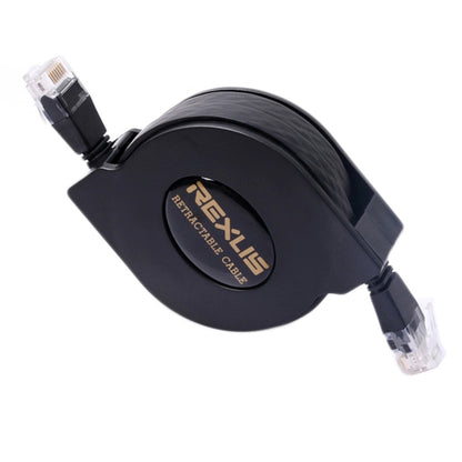 REXLIS 1m CAT6 Retractable Flat RJ45 Ethernet Network LAN Cable, Length: 1m