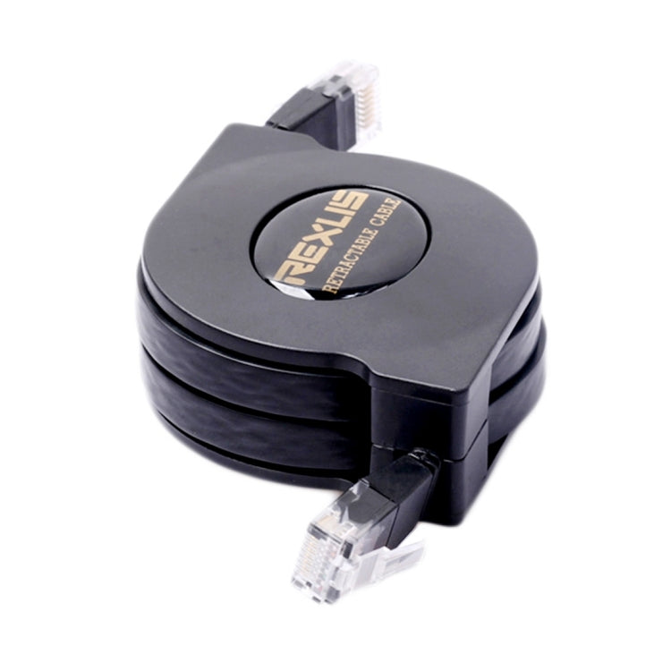 REXLIS 1m CAT6 Retractable Flat RJ45 Ethernet Network LAN Cable, Length: 1m