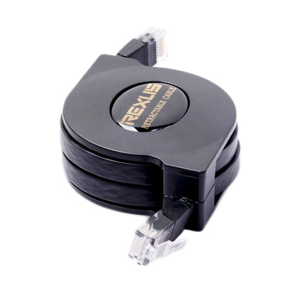 REXLIS 1m CAT6 Retractable Flat RJ45 Ethernet Network LAN Cable, Length: 1m
