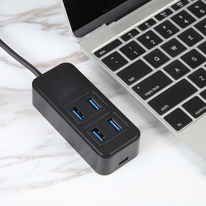 BYL-1901U 5 in 1 USB to USB3.0x4+USB-C / Type-C HUB Adapter, BYL-1901U