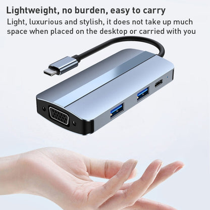 BYL-2106 7 in 1 USB-C / Type-C to USB Docking Station HUB Adapter, BYL-2106