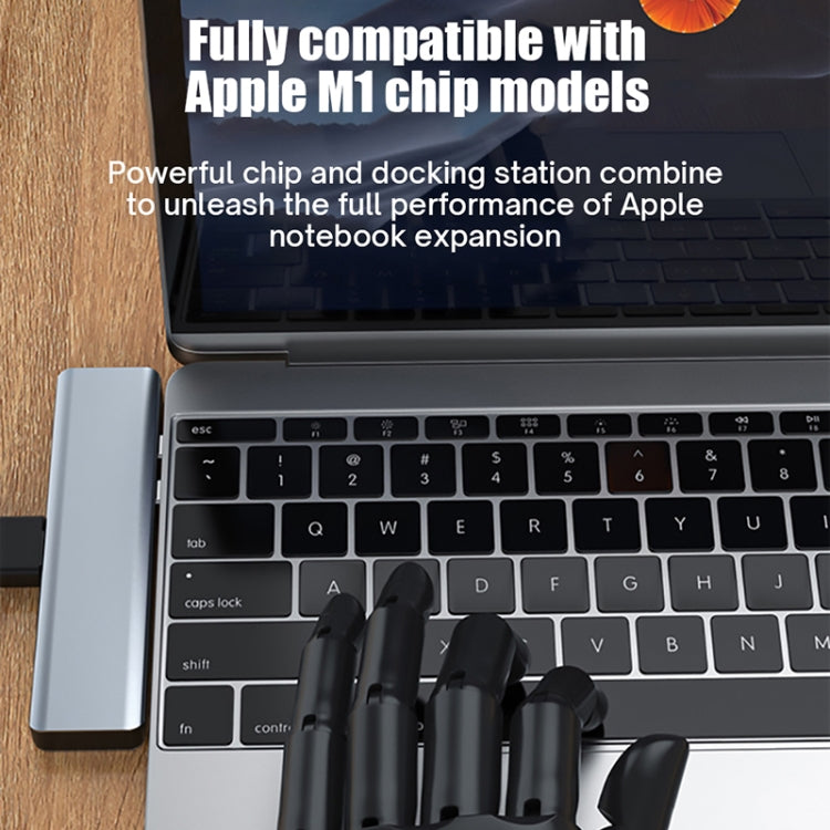 BYL-2101 7 in 1 Dual USB-C / Type-C to USB Docking Station HUB Adapter, BYL-2101